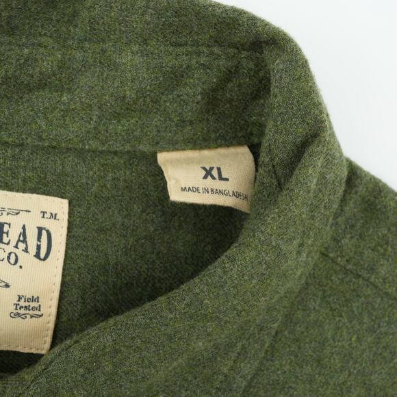 RedHead Shirt Mens XL Green Ozark Mountain Flannel Long Sleeve Button Up BassPro - Picture 6 of 11